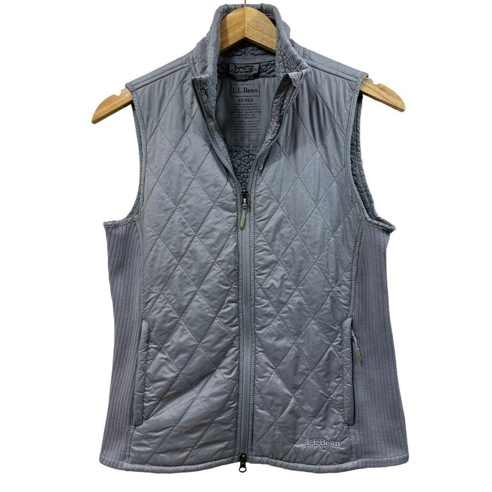 L.L. Bean Women's Fleece-Lined Fitness Vest, Silver Gray, XS